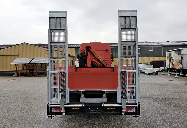 Rampenaufbau für LKW beide Schienen oben