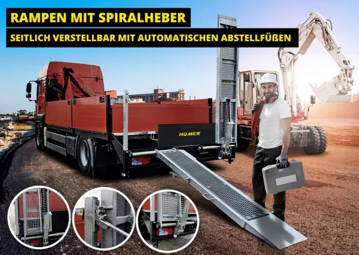 Rampenaufbau mit Spiralheber